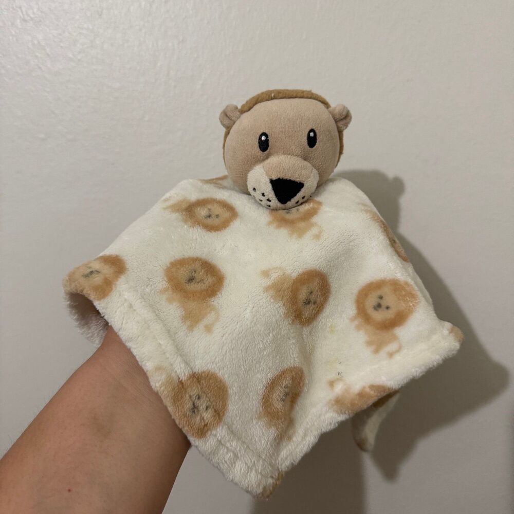 Hudson Baby HB Cream Brown Lion Baby Security Blanket Lovey